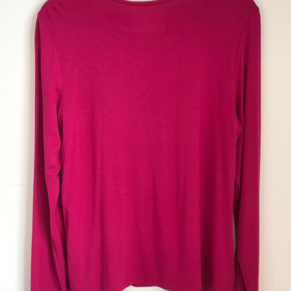 Chico's Long Sleeve Layering Top- Hot Pink - Picture 2 of 4